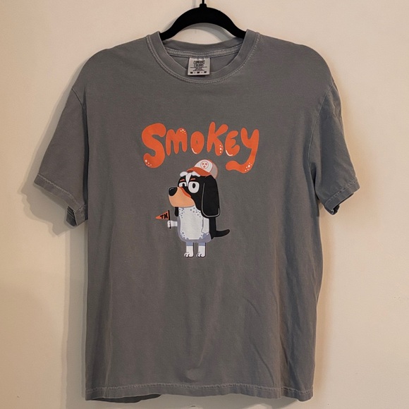 Comfort Colors Tops - Comfort Colors Gray Smokey (Bluey) Dog Tee